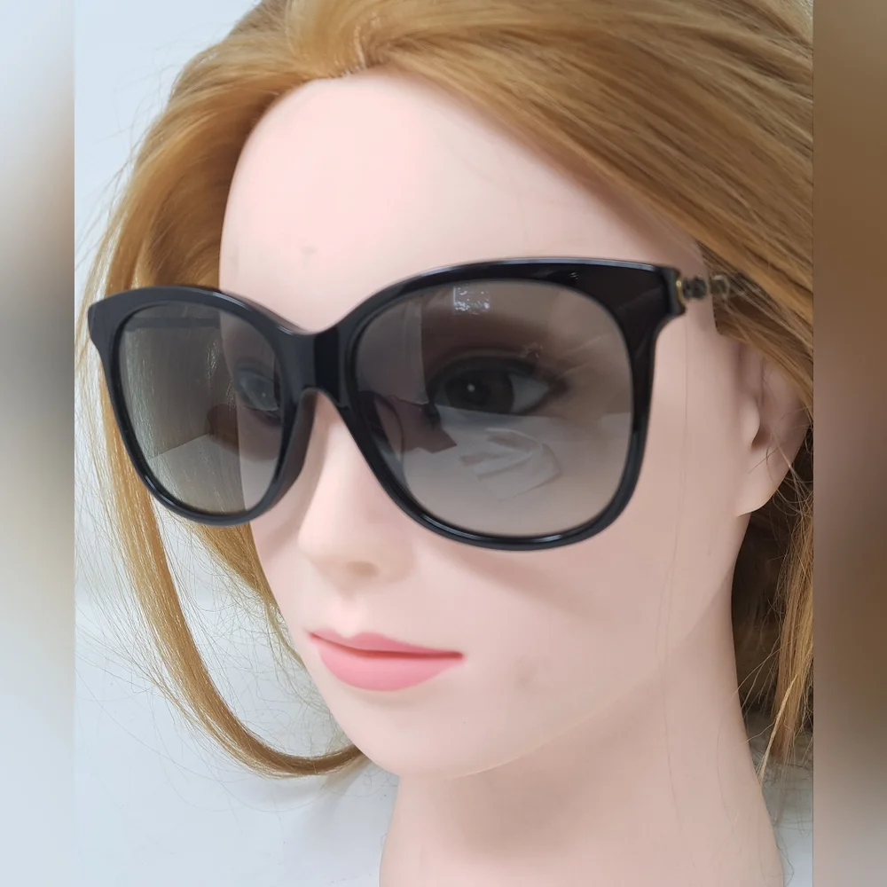 Gucci Sunglasses GG0655SA 001 Black Gold Grey Full Rim Square 56MM 56-17-150 - Picture 4 of 16